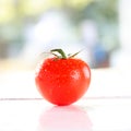 Cherry tomato with water drop Royalty Free Stock Photo