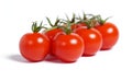 Red Cherry Tomatoes Bunch Isolated On White Background Royalty Free Stock Photo