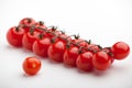 Red cherry tomatoes close-up white background Royalty Free Stock Photo