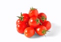 Red cherry tomatoes on white background, isolate, Royalty Free Stock Photo