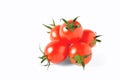 Red cherry tomatoes on white background, isolate Royalty Free Stock Photo
