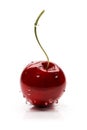 Red cherry with water drops Royalty Free Stock Photo