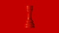 Red Chess Castle Piece