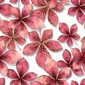 Red chestnut leaves seamless background