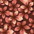 Red chestnut leaves seamless background