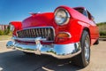 Red 1955 Chevrolet 210