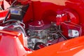 Red Chevy Antique Pick Up Truck Engine