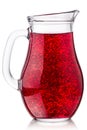 Red Chia fresca water jug, paths Royalty Free Stock Photo