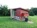 Red chicken coop Royalty Free Stock Photo