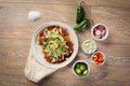 Red chicken enchiladas Royalty Free Stock Photo