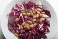 red chicory with beans well dressed Royalty Free Stock Photo