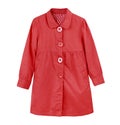 Red child`s cotton coat isolated,girl`s fashion outwear