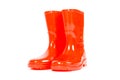 Red children rain boots Royalty Free Stock Photo
