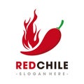 Red Chile Pepper Logo Vector Royalty Free Stock Photo