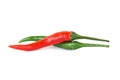 Red chili or chilli cayenne pepper isolated Royalty Free Stock Photo