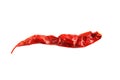 Red chili close-up, chilli red spicy hot flavor, chilli dry peppers red on white background Royalty Free Stock Photo