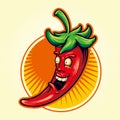 Red Chili Flavour Mascot Logo Illustrations