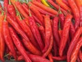 Red chili in the fresh market.