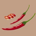 Red chili illustration and