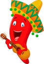 Red Chili Pepper Cartoon Character Royalty Free Stock Photo