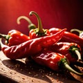 Red chili pepper fresh raw organic vegetable