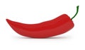 Red Chili Pepper isolated on white