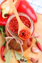 Red chili pepper sauce Royalty Free Stock Photo