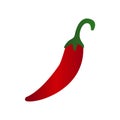 Red chili pepper, vector illustration Royalty Free Stock Photo