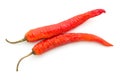 Red chili pepper on white background