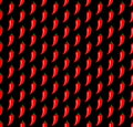 Red chili peppers on a black seamless pattern Royalty Free Stock Photo