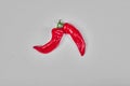 Red chili peppers isolated white background Royalty Free Stock Photo