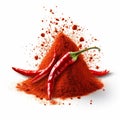 Hyperrealistic Rendering Of Paprika On White Background