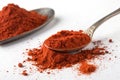 Red chili powder Isolated on White Background Royalty Free Stock Photo