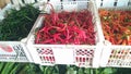 Red Chili in the wooden table