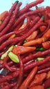 The red chili vegetables good vitamins