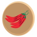 red chilies. Vector illustration decorative design Royalty Free Stock Photo