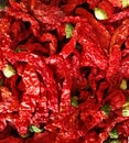 Red chilis on black background Royalty Free Stock Photo