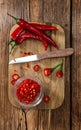 Red Chilis in a bowl (cutted) Royalty Free Stock Photo