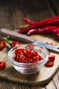 Red Chilis (cutted) Royalty Free Stock Photo