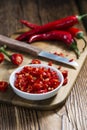 Red Chilis (cutted) Royalty Free Stock Photo