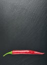 red chilli, black background