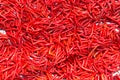 Red chilli exposed to sunlight to get dried