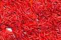 Red chilli exposed to sunlight to get dried