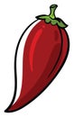 Red chilli peper, illustration, vector