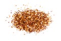 Red Chilli Pepper Flakes with Seeds Isolated