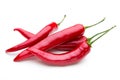 Red chilli pepper isolated on a white background. Royalty Free Stock Photo