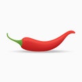 Red chilli pepper isolated on white background Royalty Free Stock Photo