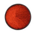 Red Chilli Pepper Powder on White Background