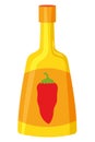 red chilli pepper sauce bottle