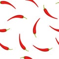 Red chilli pepper seamless pattern Royalty Free Stock Photo
